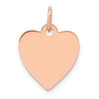 Load image into Gallery viewer, 14K Rose Polished Heart Shaped Disc Pendant

