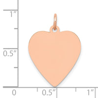 Load image into Gallery viewer, 14K Rose Polished Heart Shaped Disc Pendant

