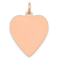 Load image into Gallery viewer, 14K Rose Polished Heart Shaped Disc Pendant
