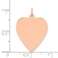 Load image into Gallery viewer, 14K Rose Polished Heart Shaped Disc Pendant
