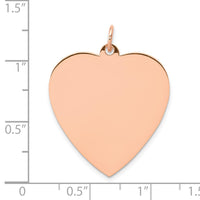 Load image into Gallery viewer, 14K Rose Polished Heart Shaped Disc Pendant
