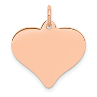 Load image into Gallery viewer, 14K Rose Polished Heart Shaped Disc Pendant
