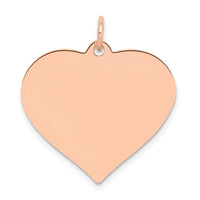 Load image into Gallery viewer, 14K Rose Polished Heart Shaped Disc Pendant
