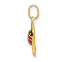 Load image into Gallery viewer, 14k Enameled Ladybug in Heart Charm

