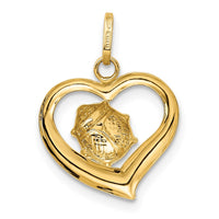 Load image into Gallery viewer, 14k Enameled Ladybug in Heart Charm
