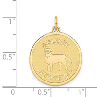 Load image into Gallery viewer, 14k Golden Retriever Disc Charm

