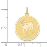 Load image into Gallery viewer, 14k Pug Disc Charm
