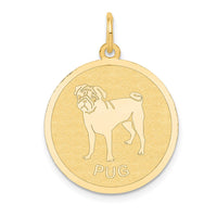 Load image into Gallery viewer, 14k Pug Disc Charm

