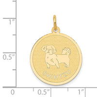 Load image into Gallery viewer, 14k Shih Tzu Disc Charm
