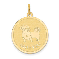 Load image into Gallery viewer, 14k Shih Tzu Disc Charm
