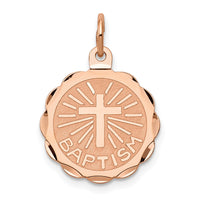 Load image into Gallery viewer, 14k Rose Gold Baptism Charm
