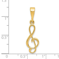 Load image into Gallery viewer, 14k Treble Clef Charm
