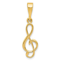 Load image into Gallery viewer, 14k Treble Clef Charm
