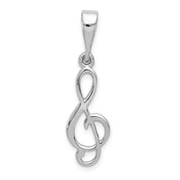 Load image into Gallery viewer, 14K White Gold Treble Clef Pendant
