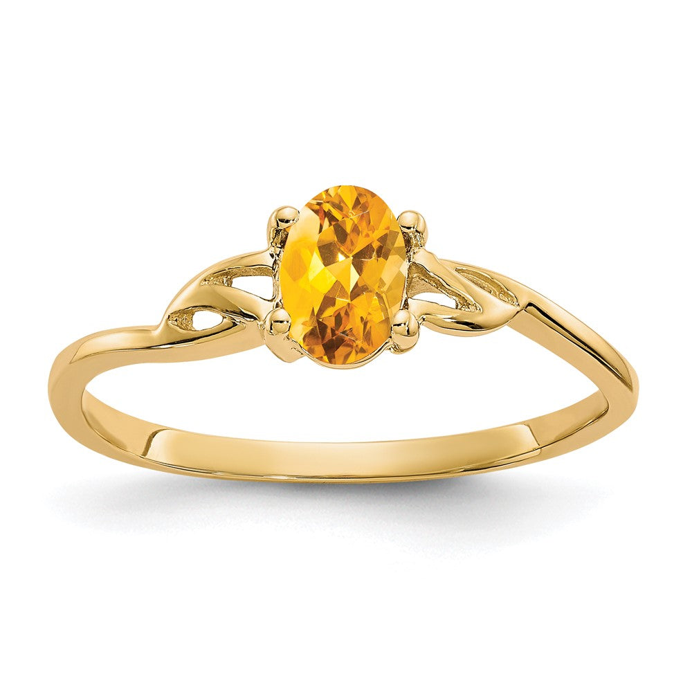 14k Citrine Birthstone Ring