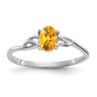 Load image into Gallery viewer, 14k White Gold Citrine Birthstone Ring
