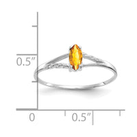 Load image into Gallery viewer, 14k White Gold Citrine Birthstone Ring
