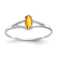 Load image into Gallery viewer, 14k White Gold Citrine Birthstone Ring
