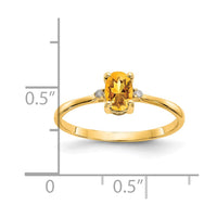 Load image into Gallery viewer, 14k Diamond &amp; Citrine Birthstone Ring
