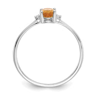 Load image into Gallery viewer, 14k White Gold Diamond &amp; Citrine Birthstone Ring
