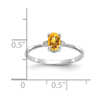 Load image into Gallery viewer, 14k White Gold Diamond &amp; Citrine Birthstone Ring
