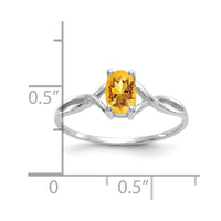 Load image into Gallery viewer, 14k White Gold Citrine Birthstone Ring
