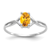 Load image into Gallery viewer, 14k White Gold Citrine Birthstone Ring
