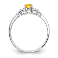Load image into Gallery viewer, 14k White Gold Citrine and Diamond Ring
