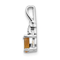 Load image into Gallery viewer, 14k White Gold Citrine and Diamond Pendant
