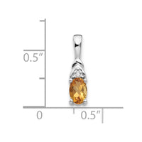 Load image into Gallery viewer, 14k White Gold Citrine and Diamond Pendant
