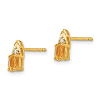 Load image into Gallery viewer, 14k Citrine and Diamond Earrings
