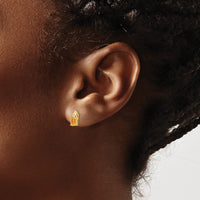 Load image into Gallery viewer, 14k Citrine and Diamond Earrings
