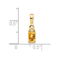 Load image into Gallery viewer, 14k Citrine and Diamond Pendant
