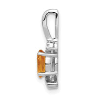 Load image into Gallery viewer, 14k White Gold Citrine and Diamond Pendant
