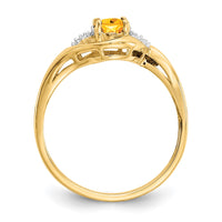 Load image into Gallery viewer, 14k Citrine and Diamond Ring
