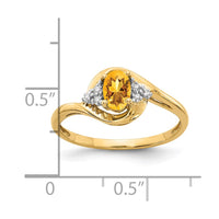 Load image into Gallery viewer, 14k Citrine and Diamond Ring

