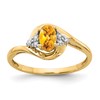 14k Citrine and Diamond Ring