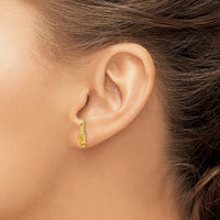 Load image into Gallery viewer, 14k Citrine and Diamond Post Earrings

