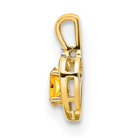 Load image into Gallery viewer, 14k Citrine and Diamond Heart Pendant
