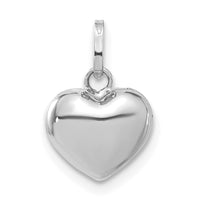 Load image into Gallery viewer, 14k White Gold 3D Puffed Heart Pendant
