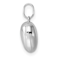 Load image into Gallery viewer, 14k White Gold 3D Puffed Heart Pendant
