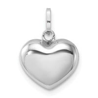 Load image into Gallery viewer, 14k White Gold 3D Puffed Heart Pendant

