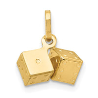 Load image into Gallery viewer, 14k  3D Dice Charm
