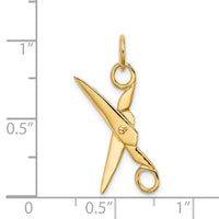 Load image into Gallery viewer, 14k  3D Moveable Scissors Charm
