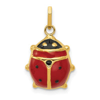 Load image into Gallery viewer, 14k Enameled Ladybug Charm
