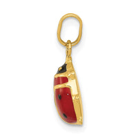 Load image into Gallery viewer, 14k Red Enameled Ladybug Charm
