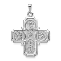 Load image into Gallery viewer, 14k White Gold Four Way Medal Pendant
