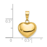 Load image into Gallery viewer, 14K Polished 3-D Puffed Heart Pendant
