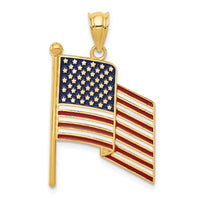 Load image into Gallery viewer, 14k Enameled Flag Pendant
