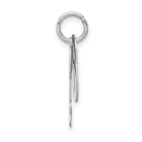 Load image into Gallery viewer, 14k White Gold Polished Moveable Lock and Heart Key Charm

